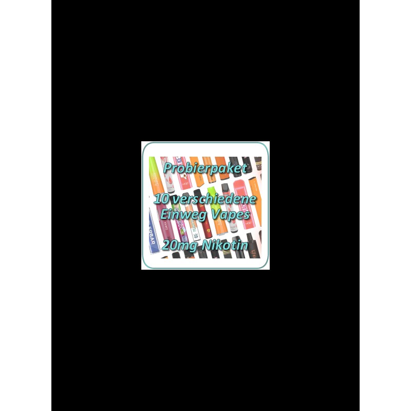 10 Einweg Vapes - Mixpaket - 20mg Nikotinsalz
