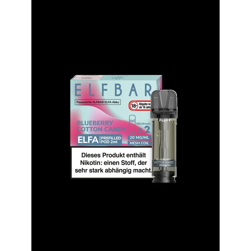 Elfbar Elfa Pod - Blueberry Cotton Candy - (2 Stü...