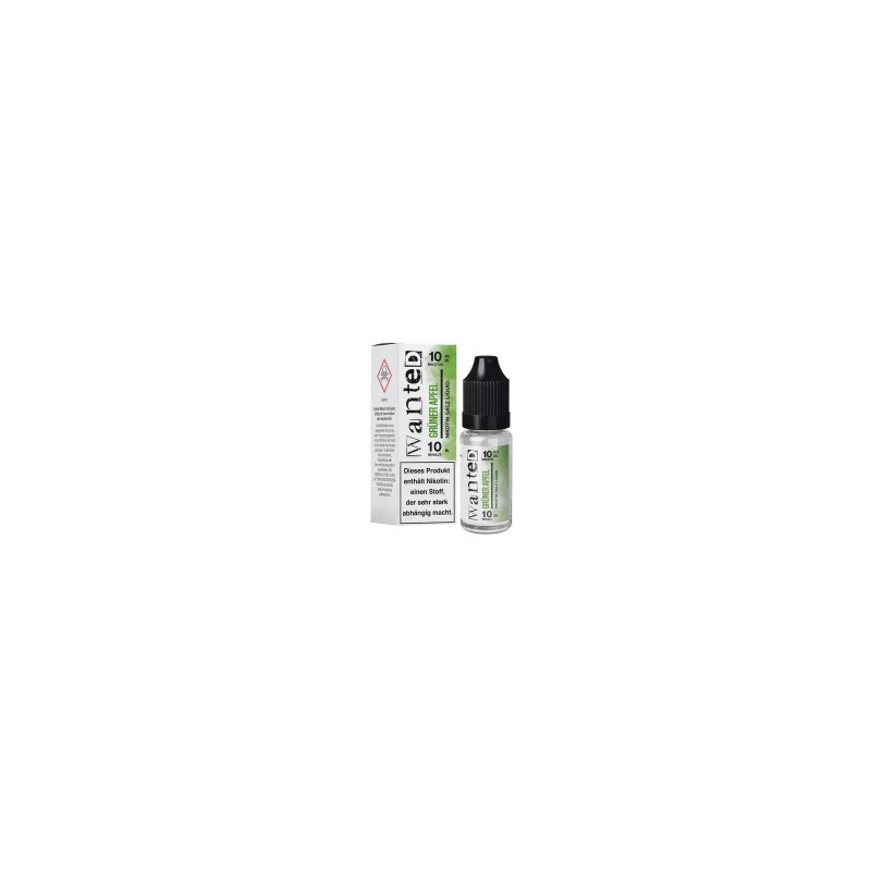 Wanted grüner Apfel 10mg Overdosed 10ml Nikotinsa...